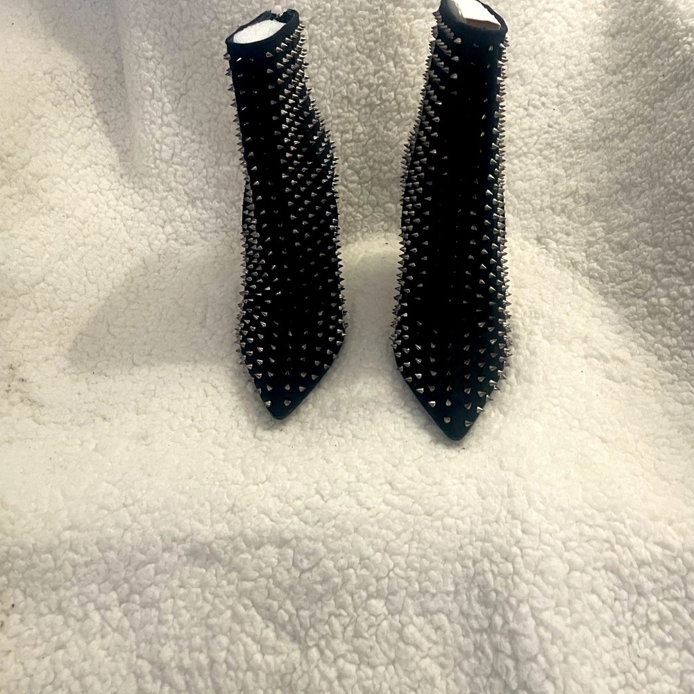 Black Studded Ankle Booties